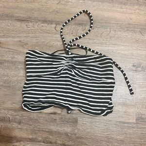 Forever 21 Striped Halter Bandeau  Top